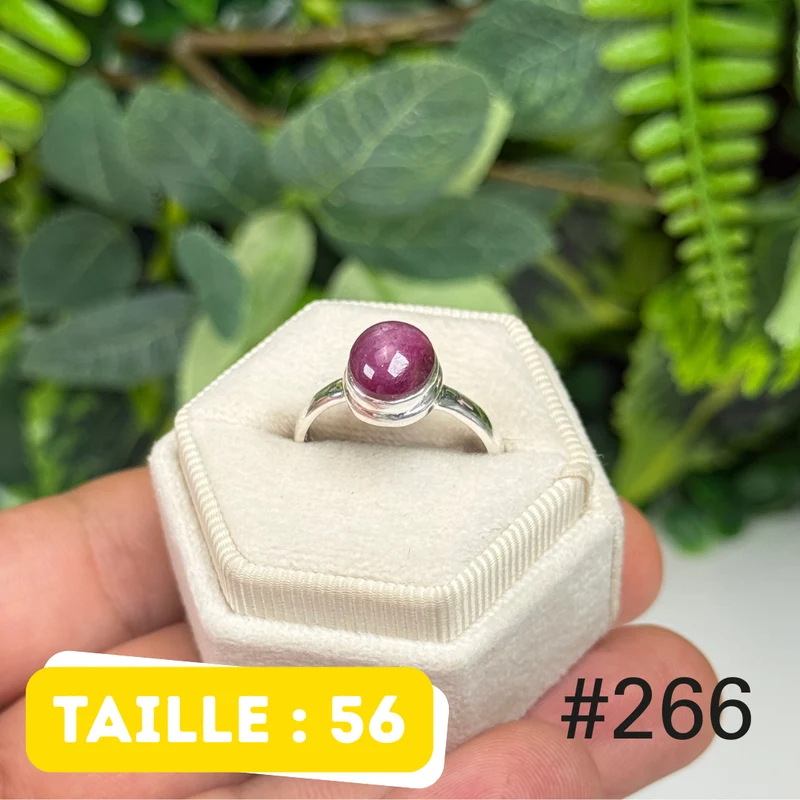 Sternrubinring aus 925er Sterlingsilber #R266