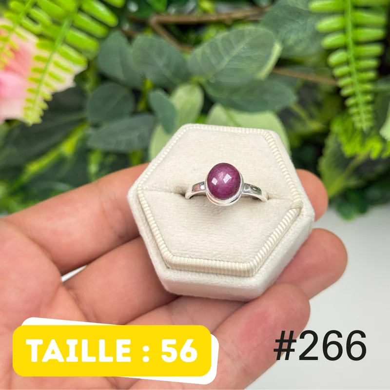Sternrubinring aus 925er Sterlingsilber #R266