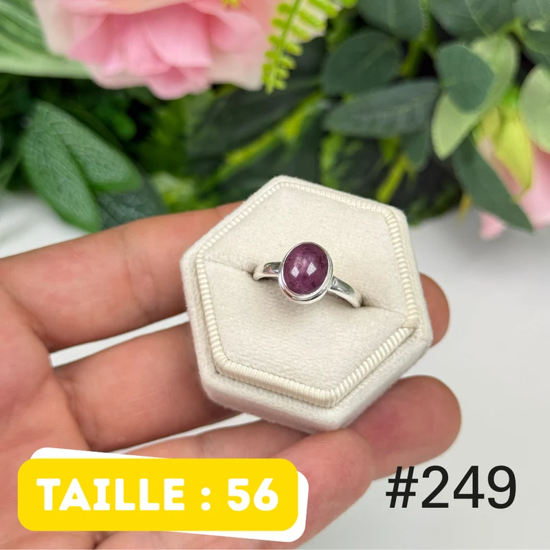 Sternrubinring aus 925er Sterlingsilber #R249