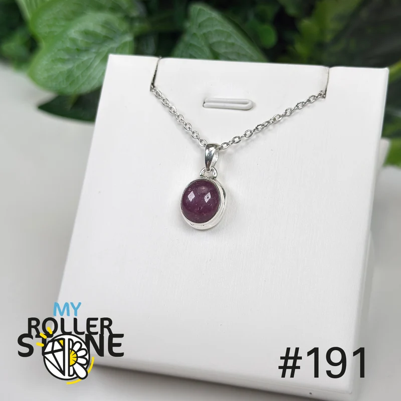 Stern-Rubin-Anhänger aus 925er Sterlingsilber #P191