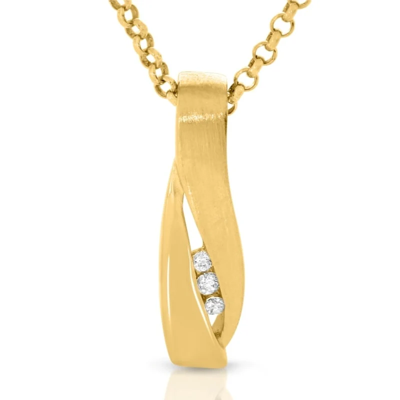 eleganter Damenschmuck Zirkonia Anhänger vergoldet