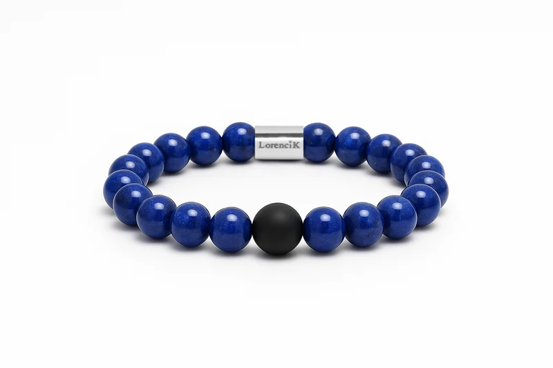 Infinity Balance – Blue Wisdom | Perlenarmband Herren Lapislazuli 8mm