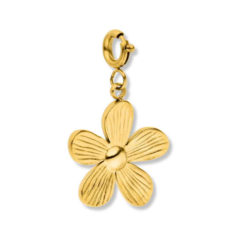 Simple Flower Charm 14K Vergoldet