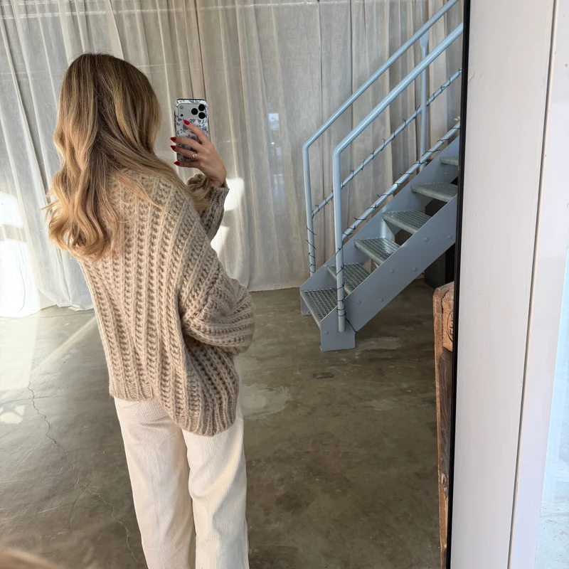 Strickjacke Lima Uni - Beige