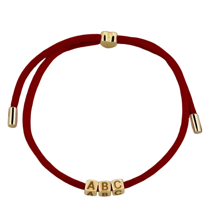 Armband 3x Würfel Gravur | Satin (Lila)