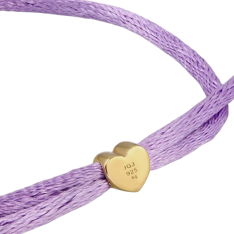Armband 3x Würfel Gravur | Satin (Lila)