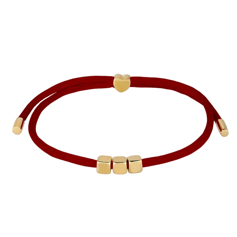 Armband 3x Würfel Gravur | Satin (Lila)