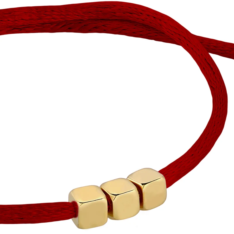 Armband 3x Würfel Gravur | Satin (Lila)