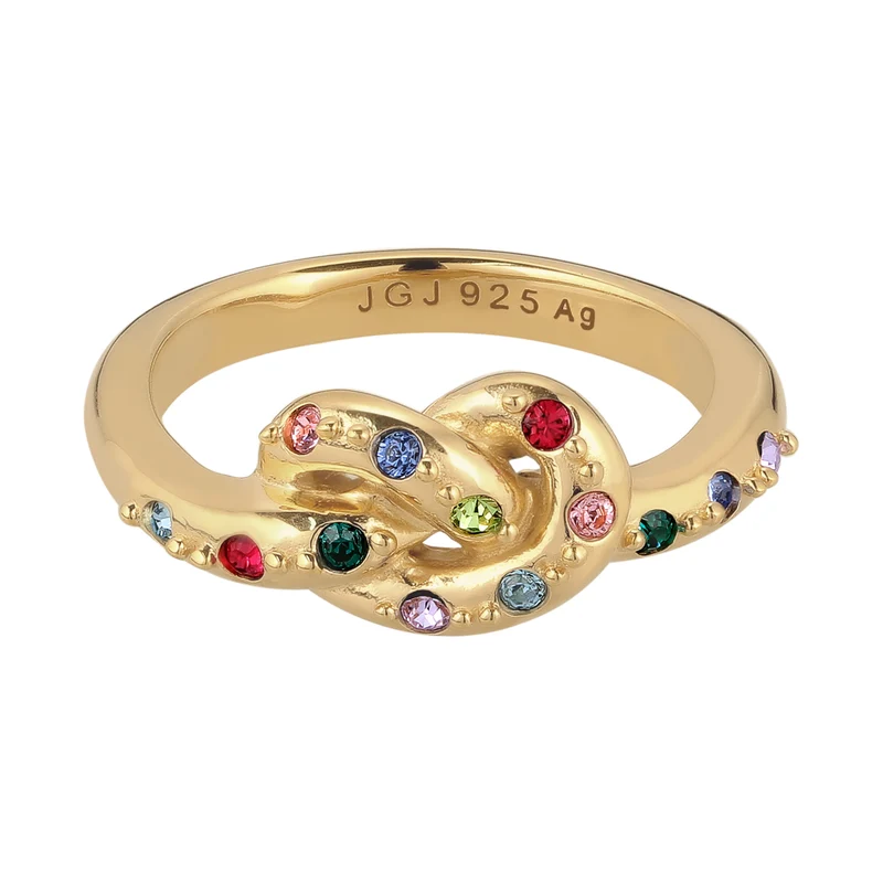 Knoten | mit Kristalle von Swarovski® (Grün, Blau)