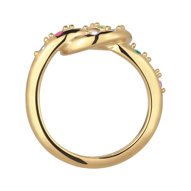 Knoten | mit Kristalle von Swarovski® (Grün, Blau)