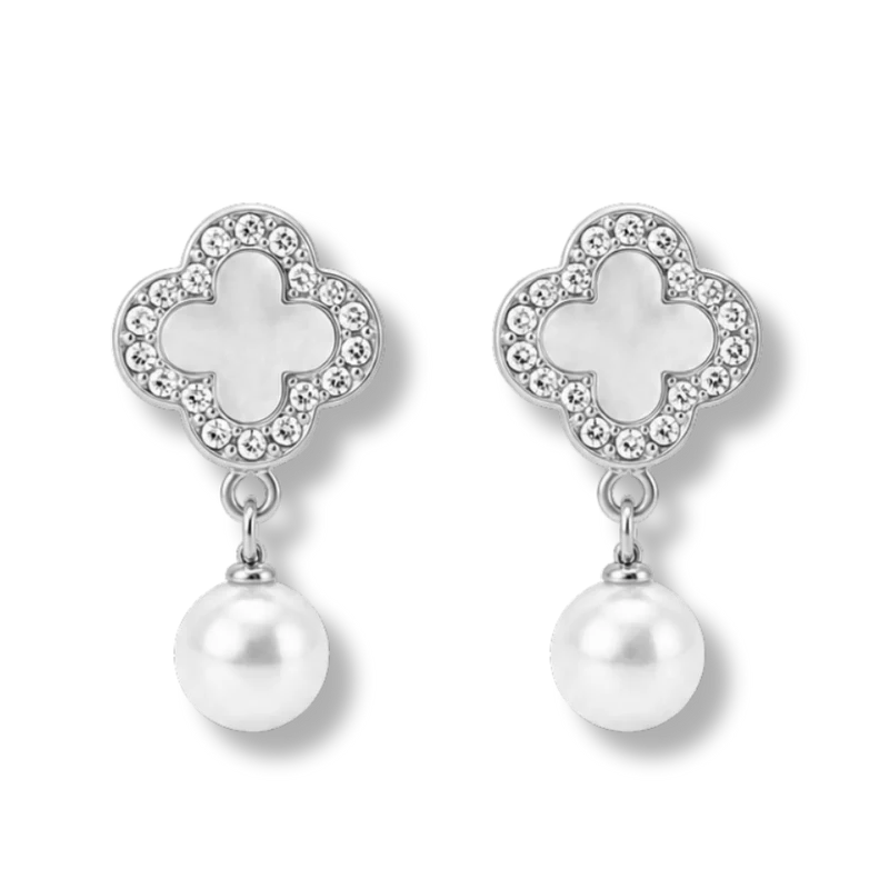 Precious Lucky Leaf Pearl Ohrstecker 14K Vergoldet