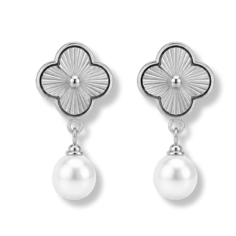 Precious Golden Lucky Leaf Pearl Ohrstecker 14K Vergoldet