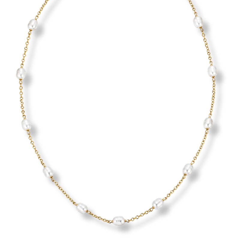 Precious Shiny Pearl Kette 14K Vergoldet