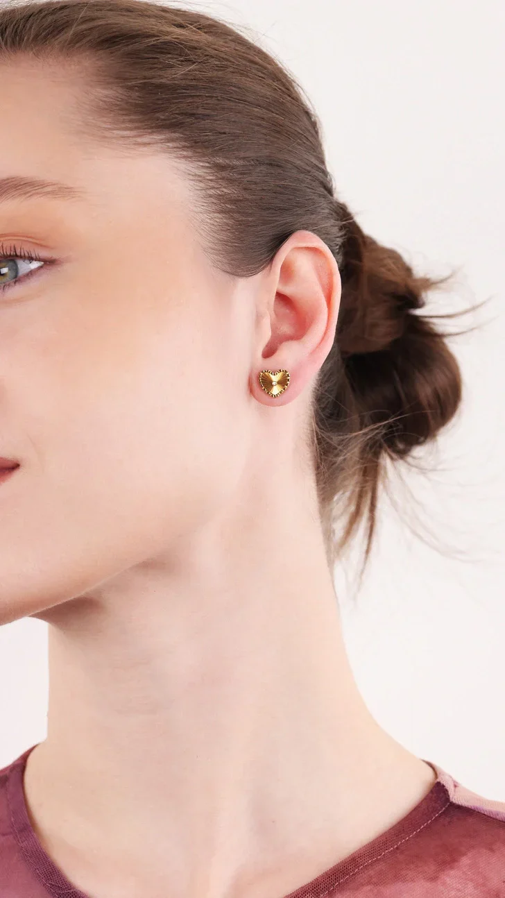 Sunray Heart Earstud