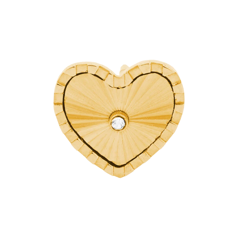 Sunray Heart Earstud
