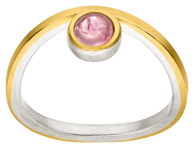 925er Silber Ring feingoldbelegt MANU R1352TUR