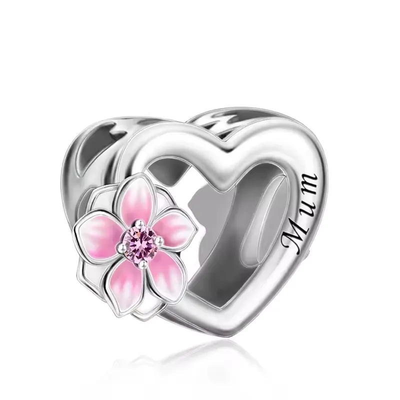 Cherry Blossom Mum Charm | CZ EN