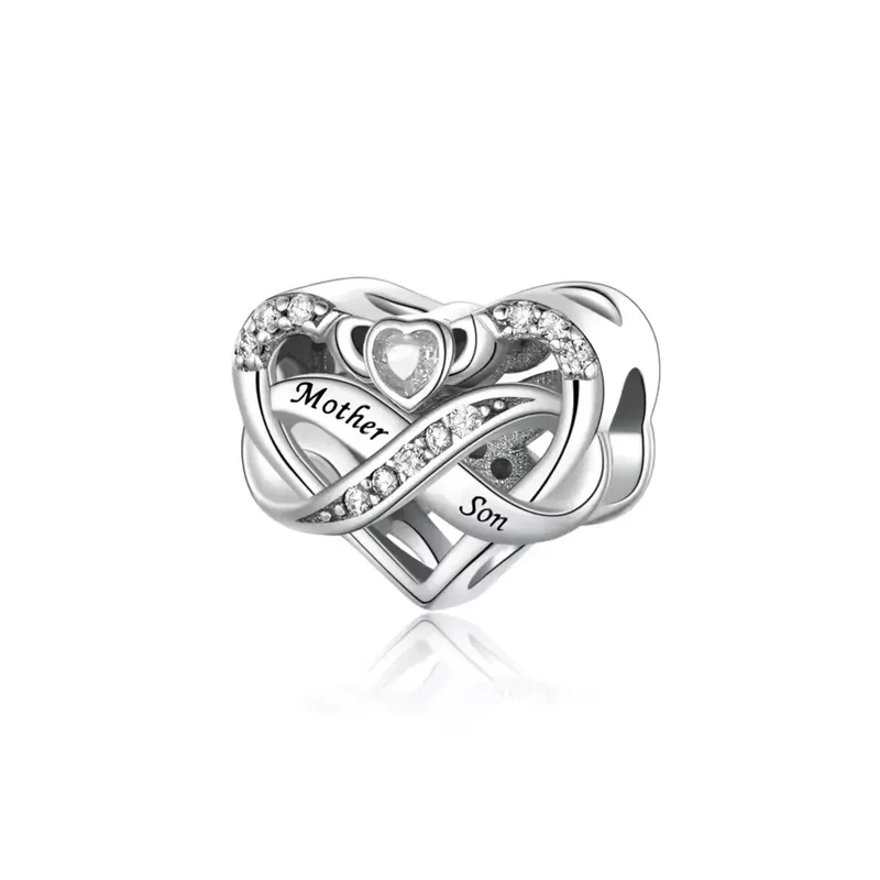 Infinity Mother & Son Charm | CZ
