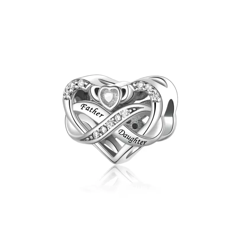 Infinity Father & Daughter Charm | CZ