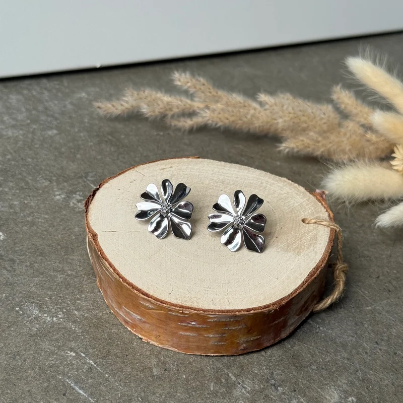 Big Flora Stecker | Silber