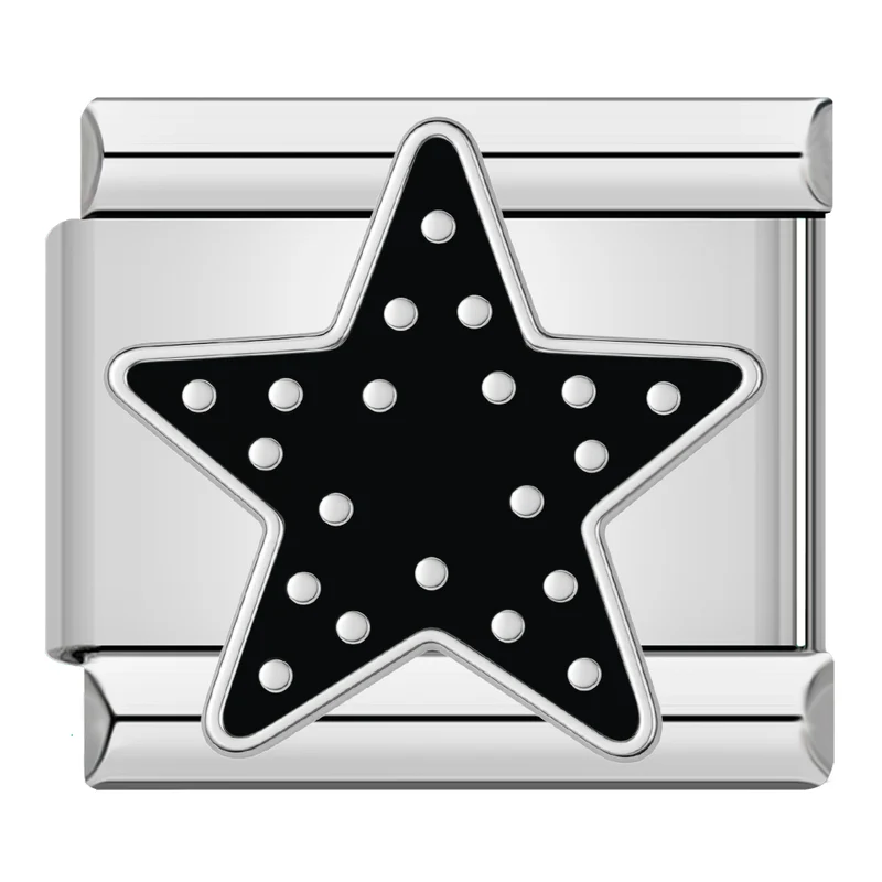 Gepunkteter Stern Silber