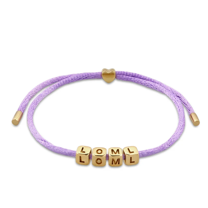 Armband Würfel LOLM | Satin (Lila)