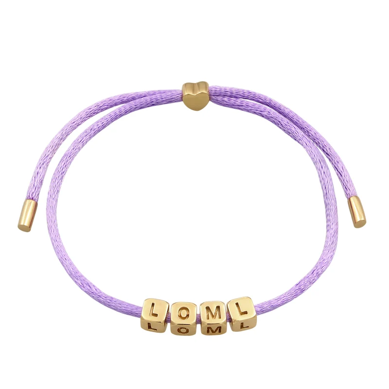 Armband Würfel LOLM | Satin (Lila)