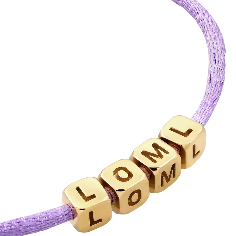 Armband Würfel LOLM | Satin (Lila)