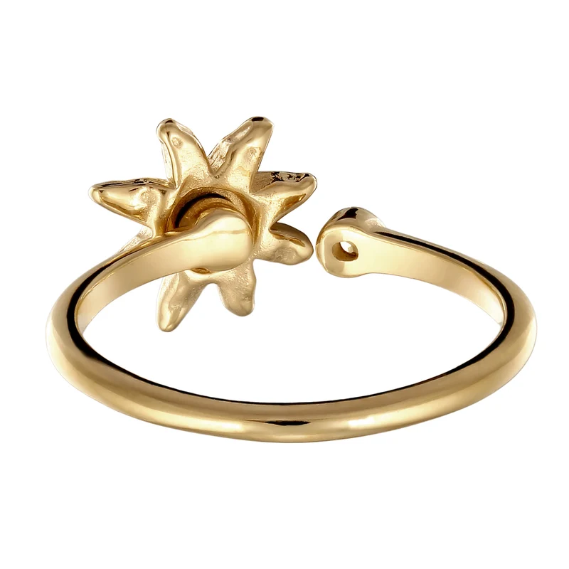 mit Citrin Sonnensymbol Gelb 925 Sterling Silber vergoldet