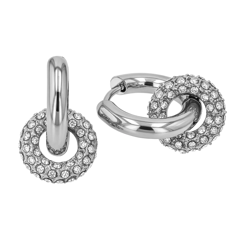 Sparkling Donut Charm Hoop