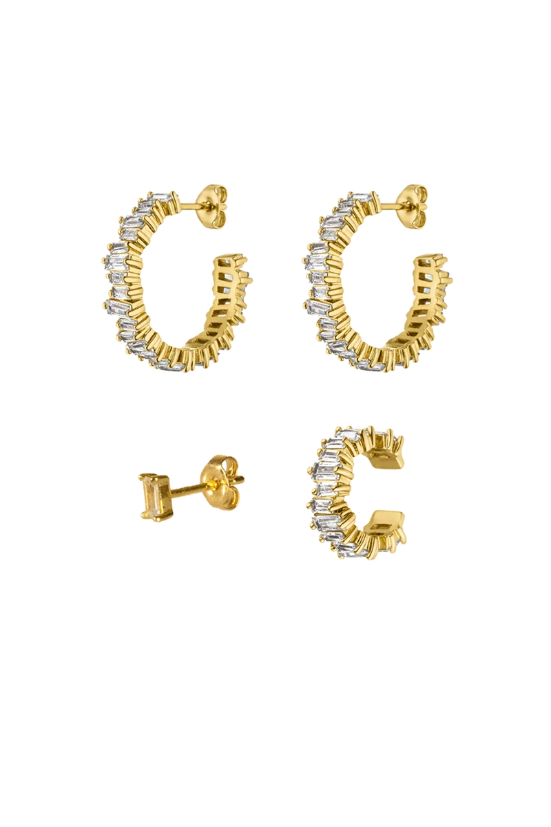 Baguette Earring Set
