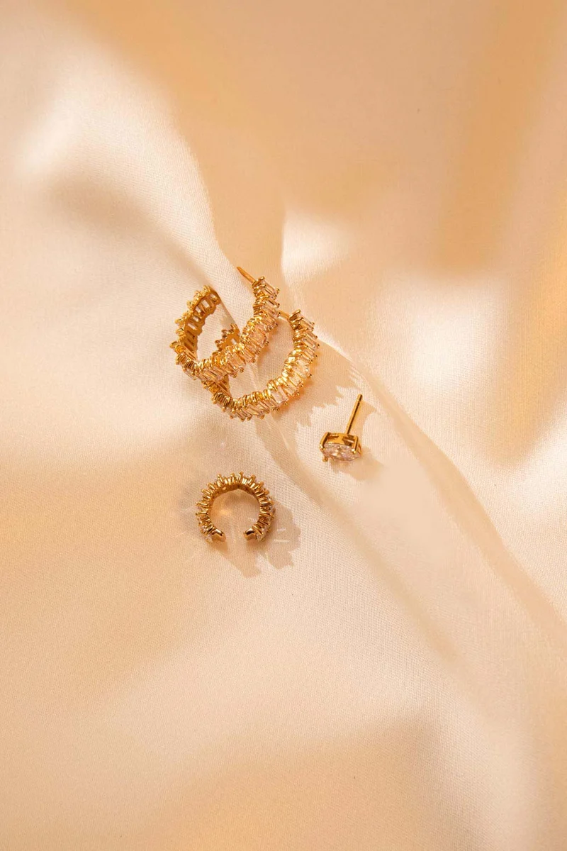 Baguette Earring Set