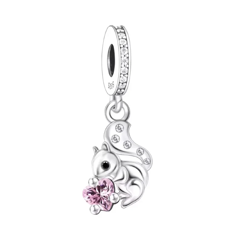 Squirrel Dangle Charm | CZ