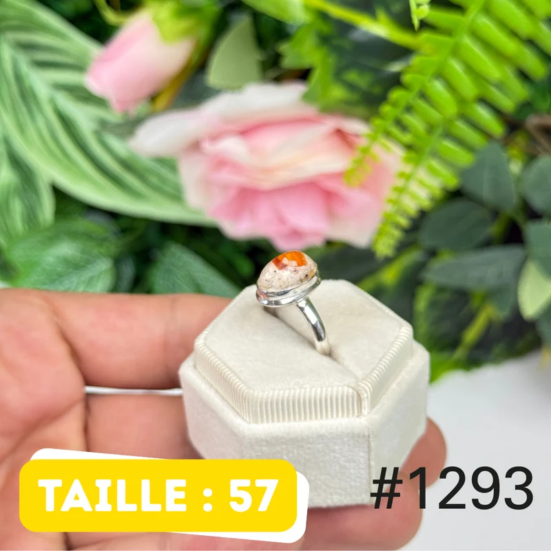 Ring aus 925er Sterlingsilber mit mexikanischem Opal Nr. 1293