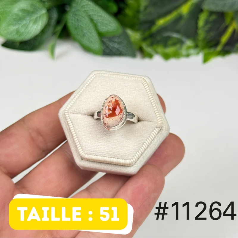 Ring aus 925er Sterlingsilber mit mexikanischem Opal Nr. 1264