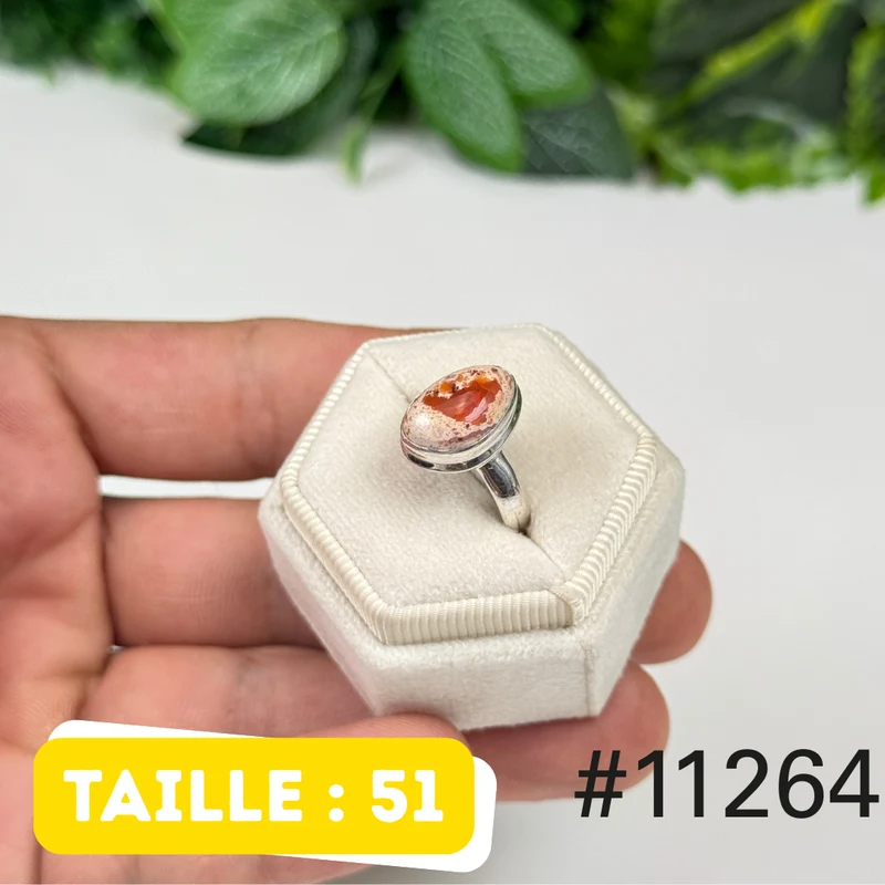 Ring aus 925er Sterlingsilber mit mexikanischem Opal Nr. 1264