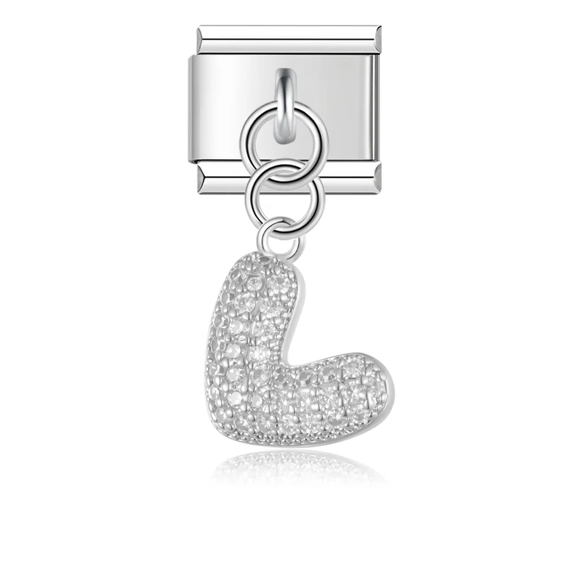 Anhänger chunky glitzer Herz