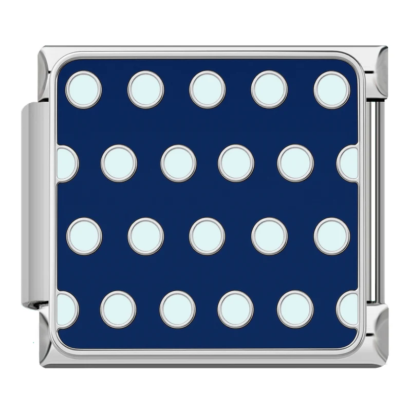 Hellblaue Punkte Silber