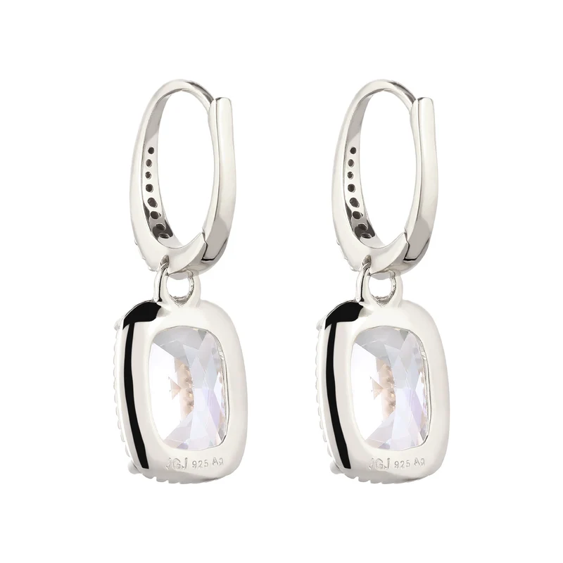 Creolen mit Zirkonia Weiß 925 Sterling Silber