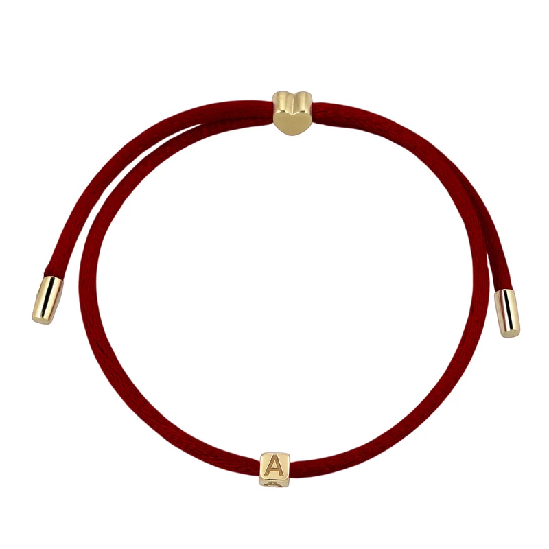 Armband Buchstabe A | Satin (Lila)