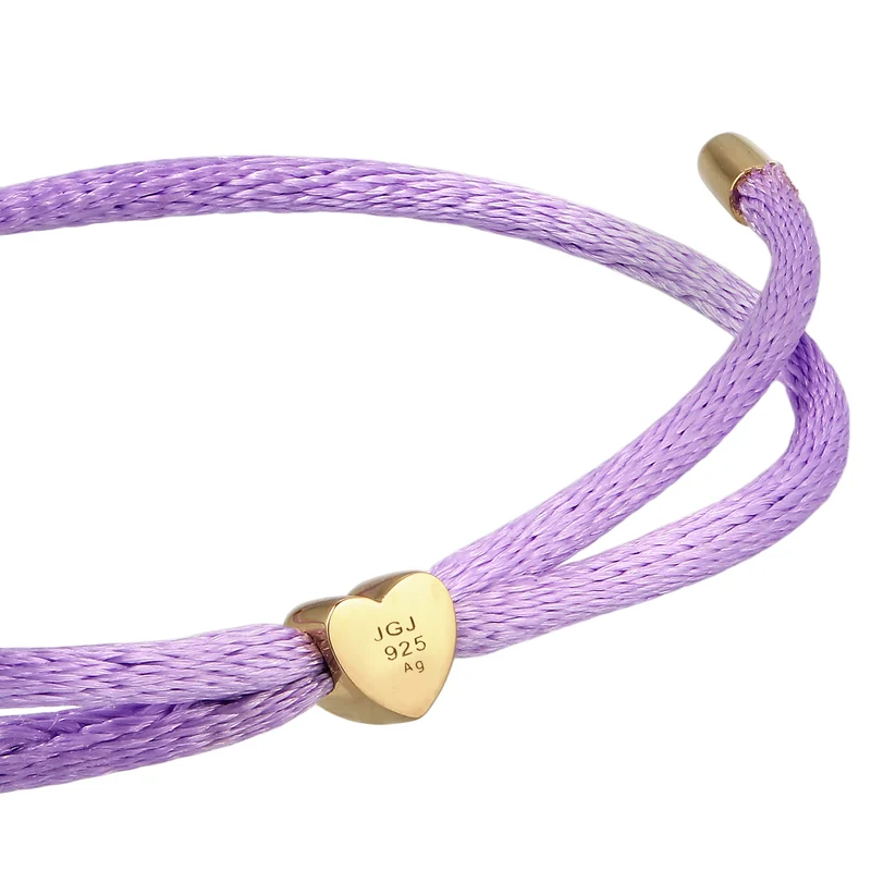 Armband Buchstabe A | Satin (Lila)