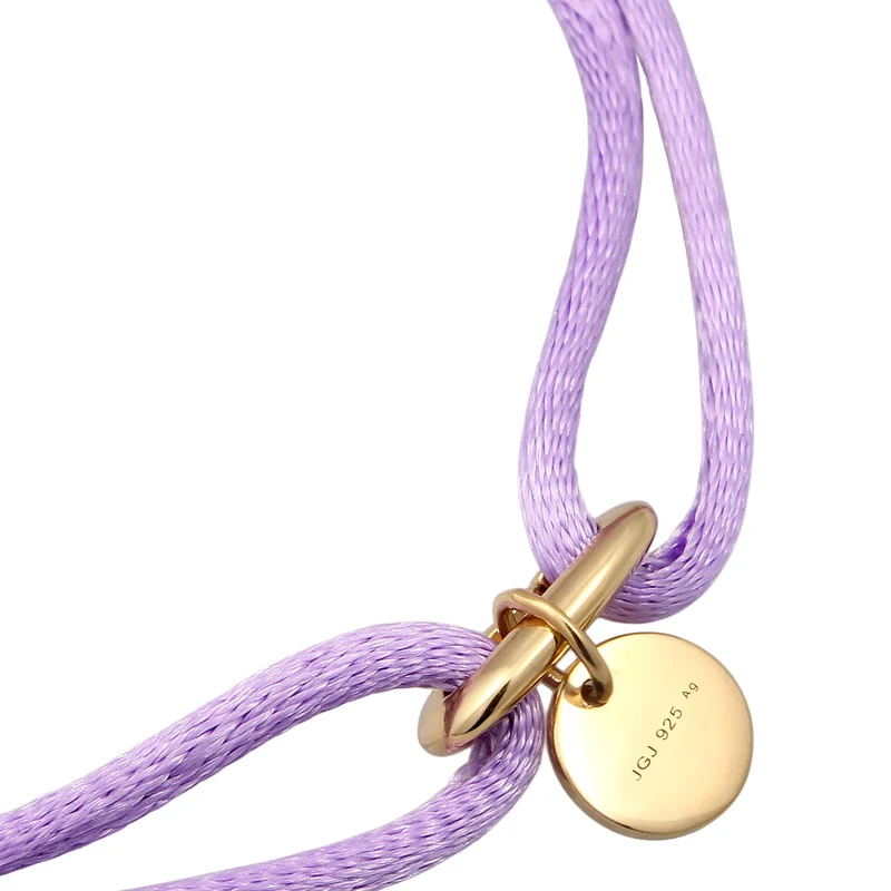 Armband Herz & Smiling Face | Satin (Gelb)