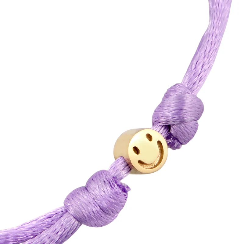 Armband Herz & Smiling Face | Satin (Gelb)
