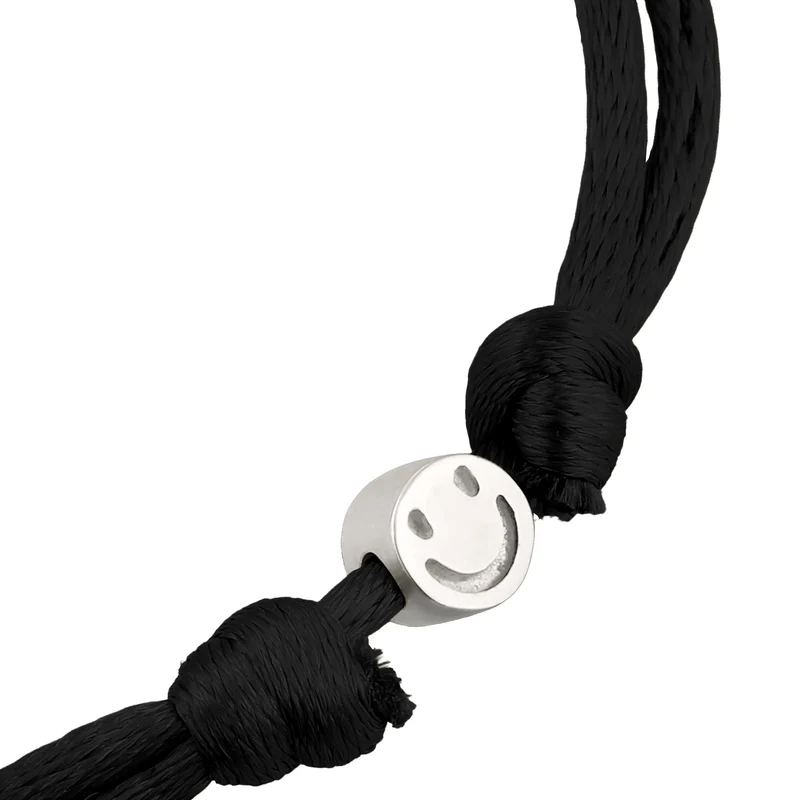 Armband Herz & Smiling Face | Satin (Gelb)