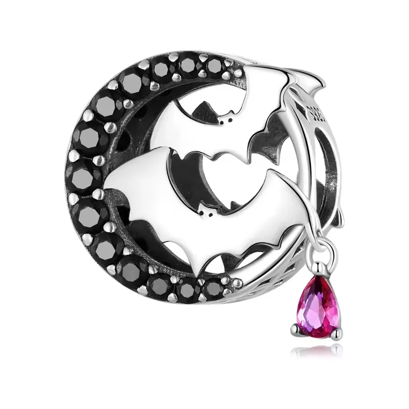 Spooky Bats Charm | CZ