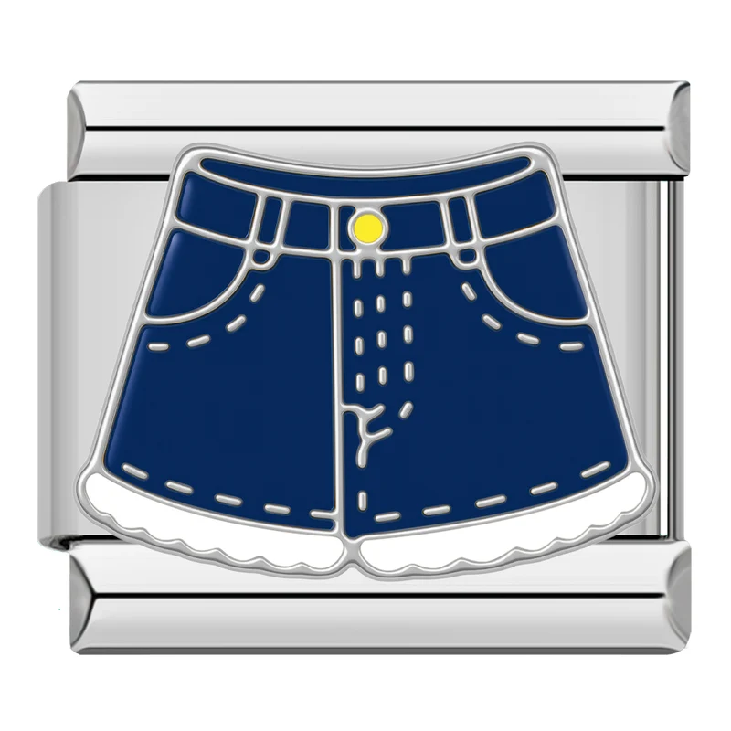 Jeans-Shorts Silber