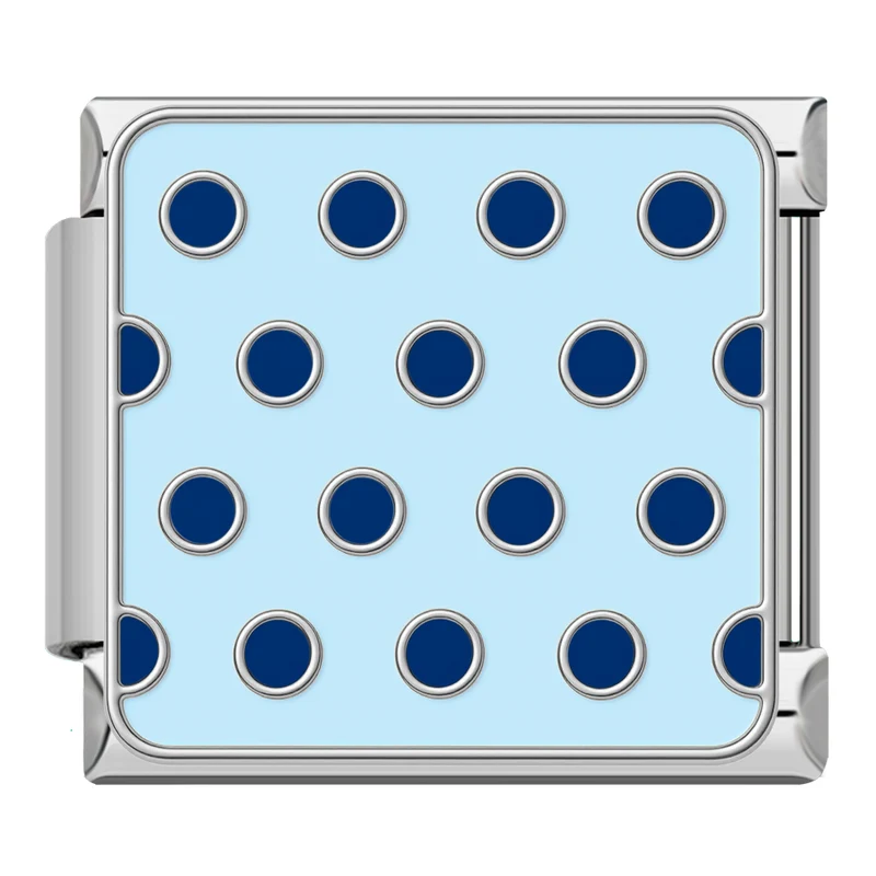 Blaue Punkte Silber