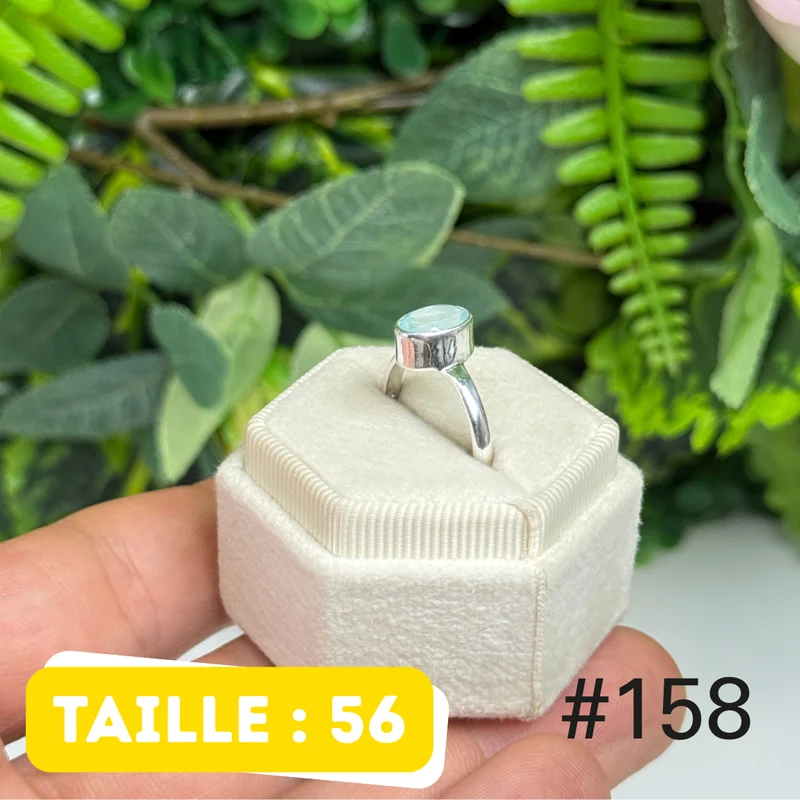 Ring aus 925er Sterlingsilber mit facettiertem Aquamarin #2158
