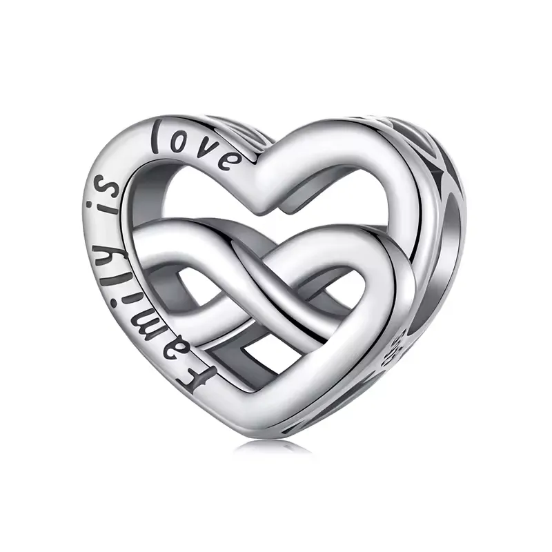 "Family is Love" Infinity Heart Charm