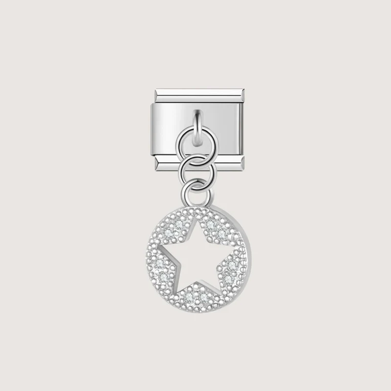 Charm Étoile Ronde Argent